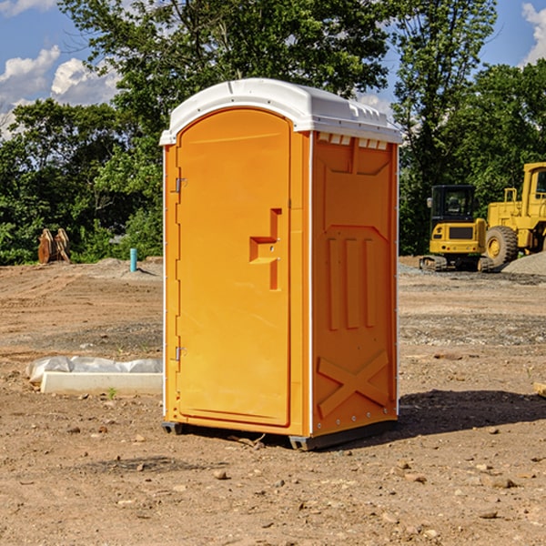 how often are the portable restrooms cleaned and serviced during a rental period in Little Valley California